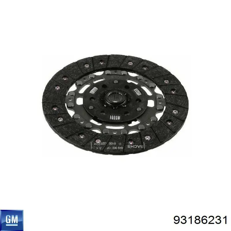 0666091 Opel Диск сцепления ведомый