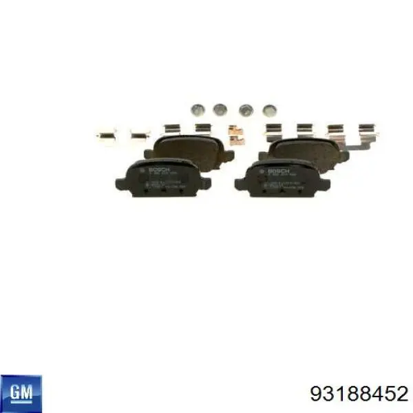Купить 93188452 General Motors Колодки тормозные задние, дисковые