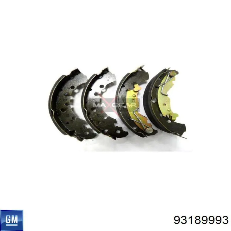 Задние барабанные колодки 93189993 General Motors