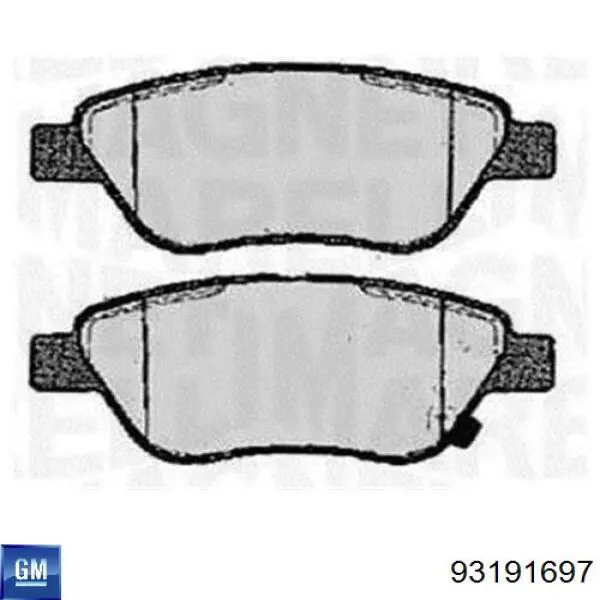 Купить 93191697 General Motors Колодки тормозные