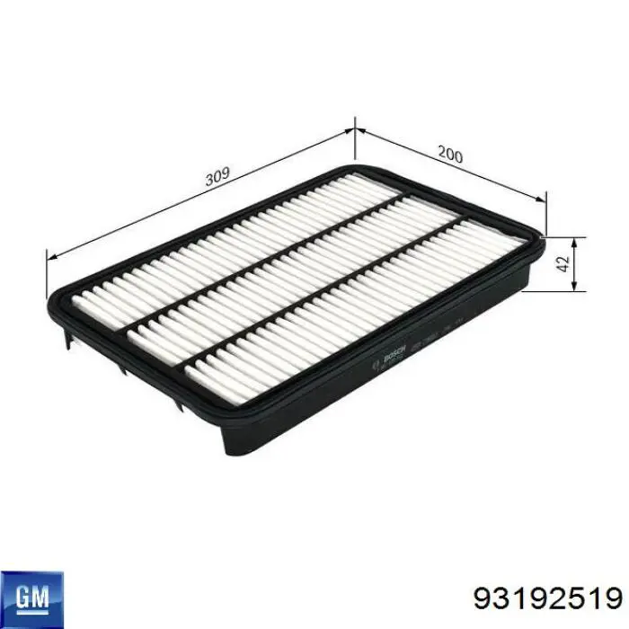 93192519 General Motors Воздушный фильтр двигателя