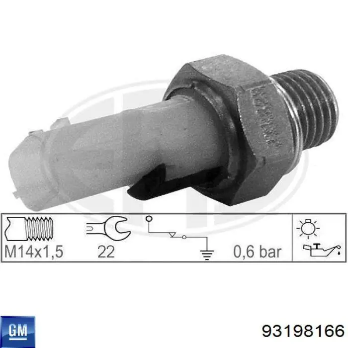 Датчик давления масла GM 93198166