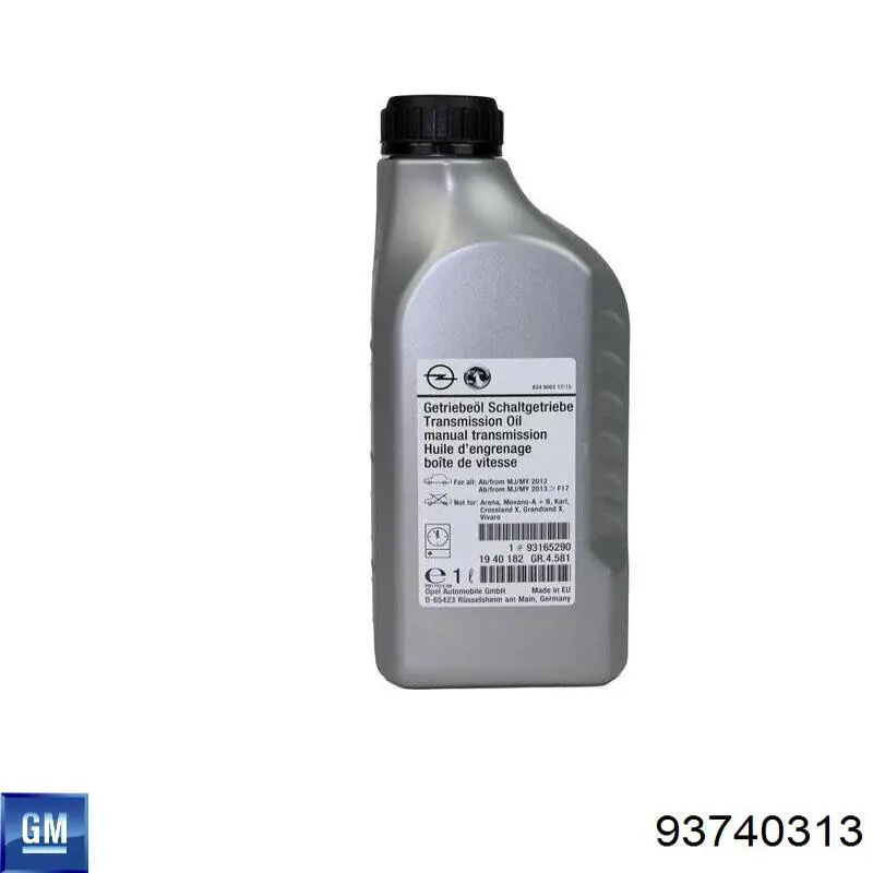 Масло трансмиссионное General Motors 93740313 цена, от 11.25 USD
