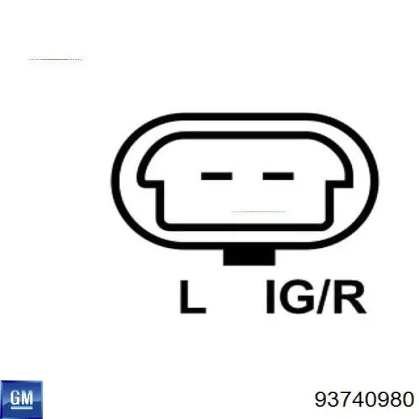 Купить 93740980 General Motors Реле регулятор напряжения генератора