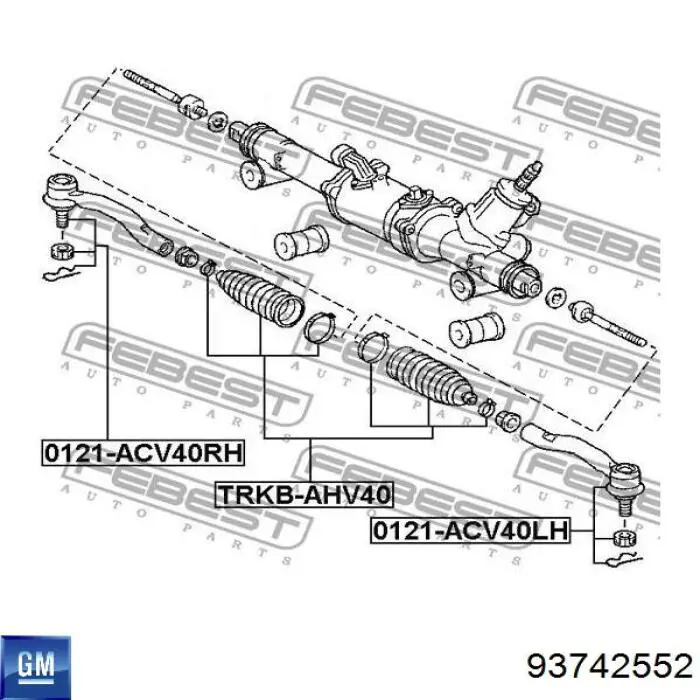 Купить 93742552 General Motors Чехол рулевого механизма