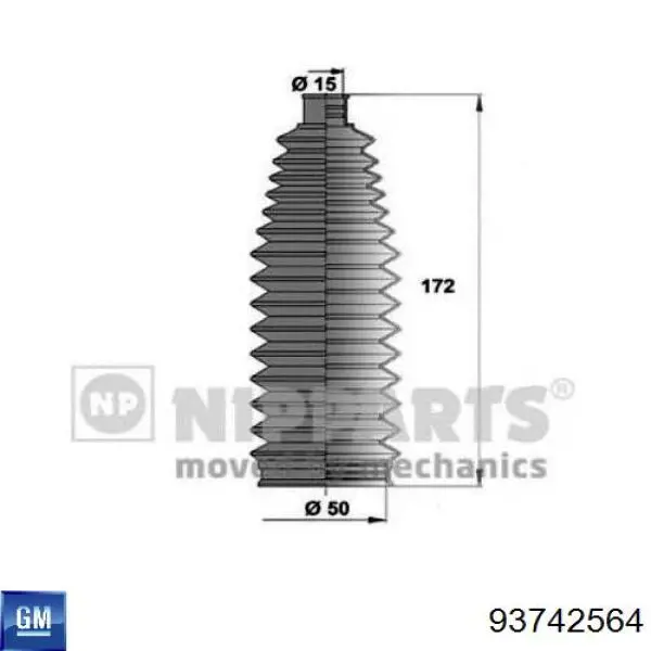 Пыльник тяги General Motors 93742564 цена, от 19.56 USD