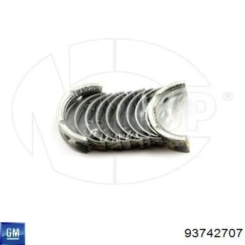 Шатунные вкладыши коленчатого вала General Motors 93742707 цена, от 17.30 USD