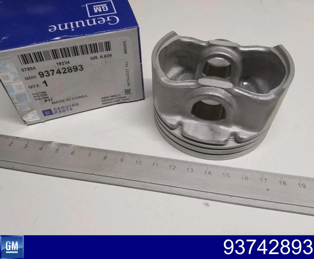 93742893 General Motors Поршень с пальцем без колец, 2-й ремонт (+0,50)