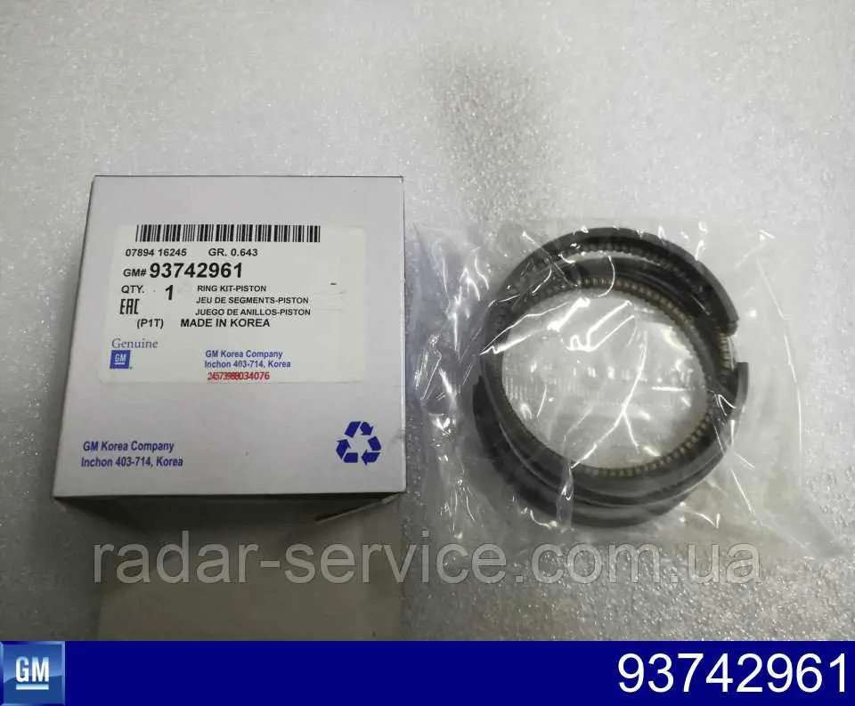 41010STD TPR Комплект поршневых колец, STD
