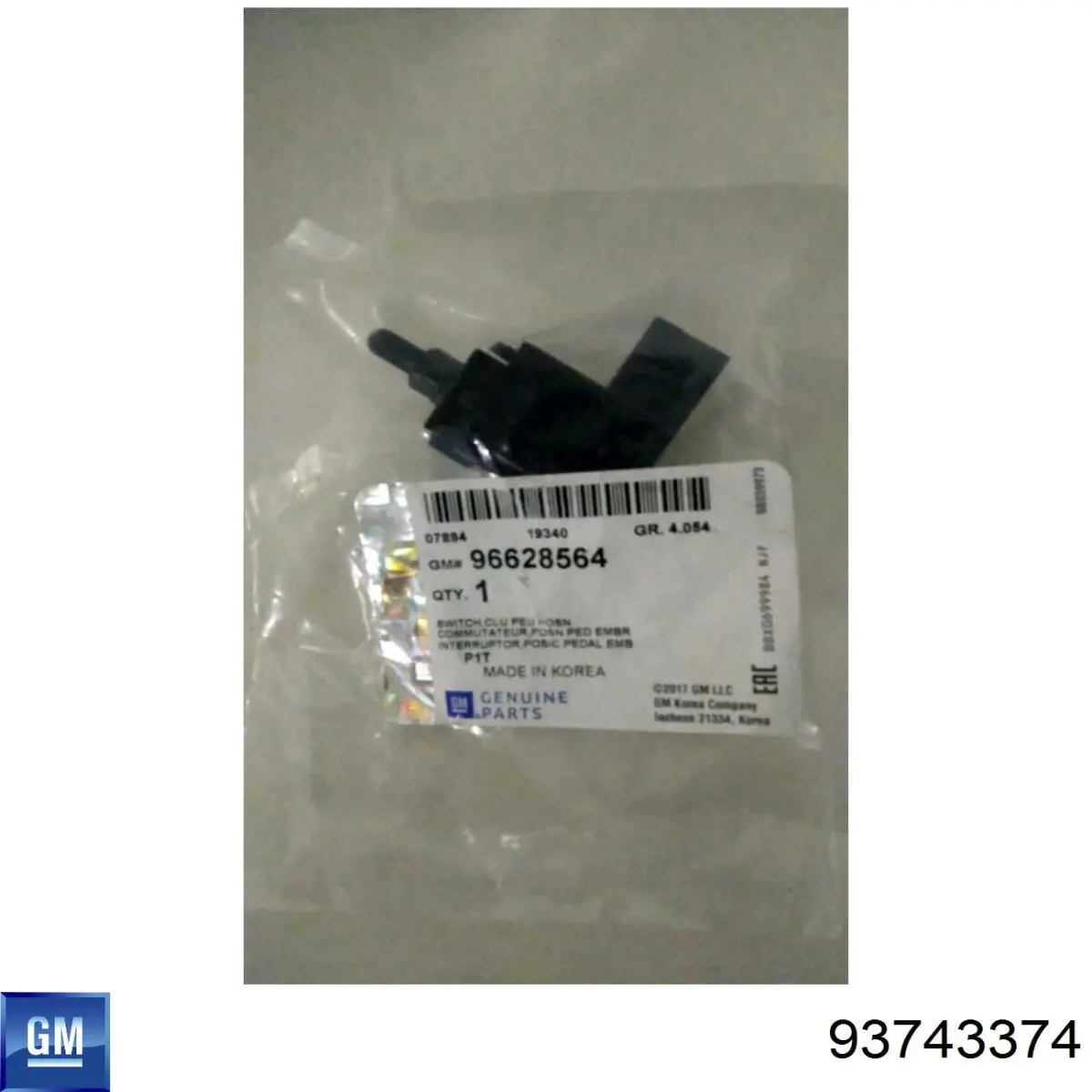 Вкладыши шатунные 93743374 General Motors
