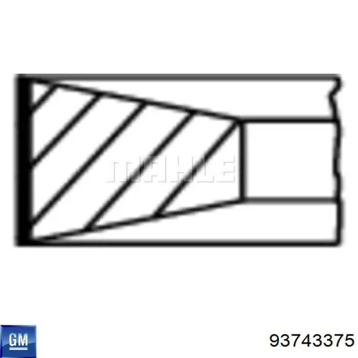 Кольца поршневые STD на 1 цилиндр Opel 93743375 цена, от 41.04 USD