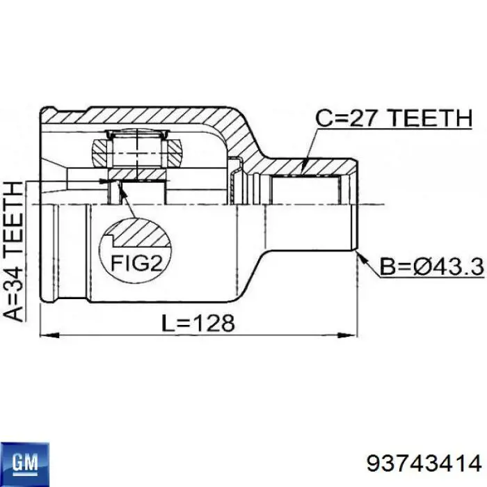 Шарнир привода внутренний Opel 4804589 цена, от 33.50 USD