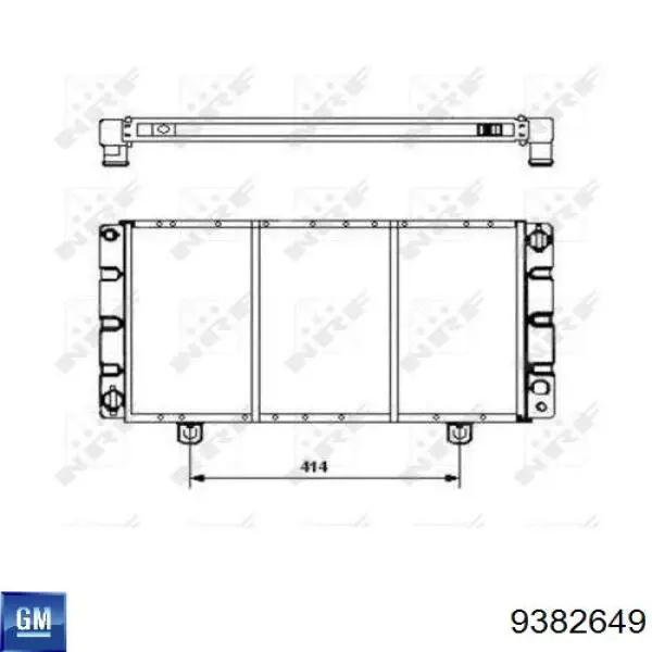 9382649 General Motors Радиатор основной