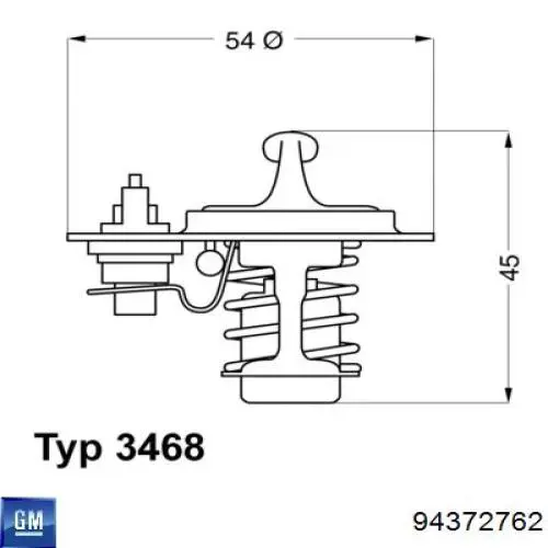 Термостат 94372762 General Motors