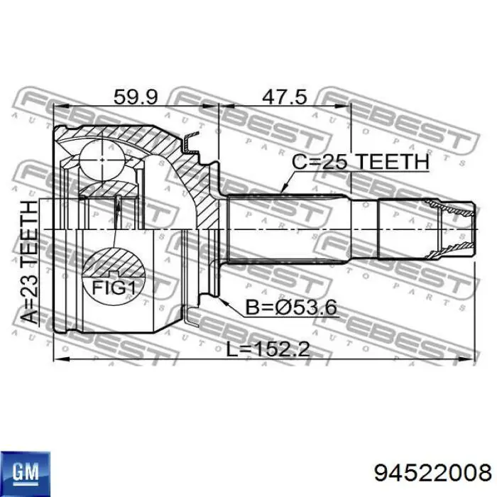 Купить 94522008 General Motors 