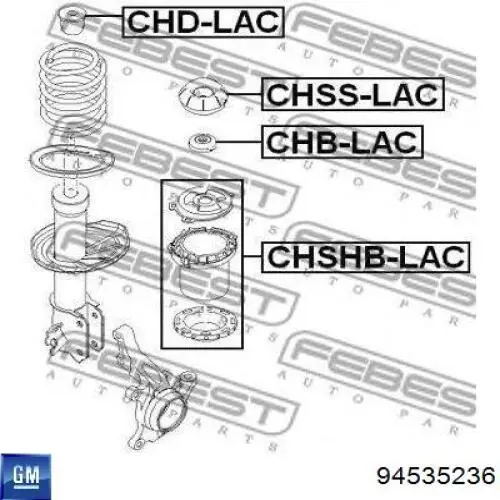 94535236 General Motors Подшипник верхней опоры