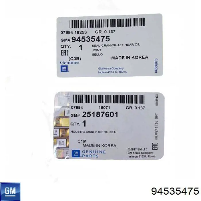 Купить 94535475 General Motors Сальник коленвала задний