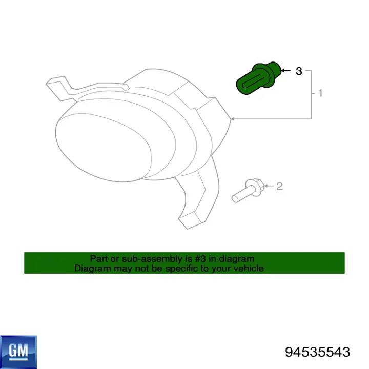Купить 94535543 General Motors Лампочка галогенная