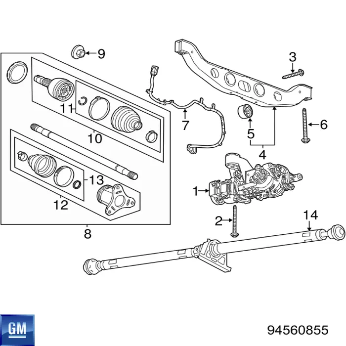 ШРУС внешний задний General Motors 94560855 цена, от 58.90 USD