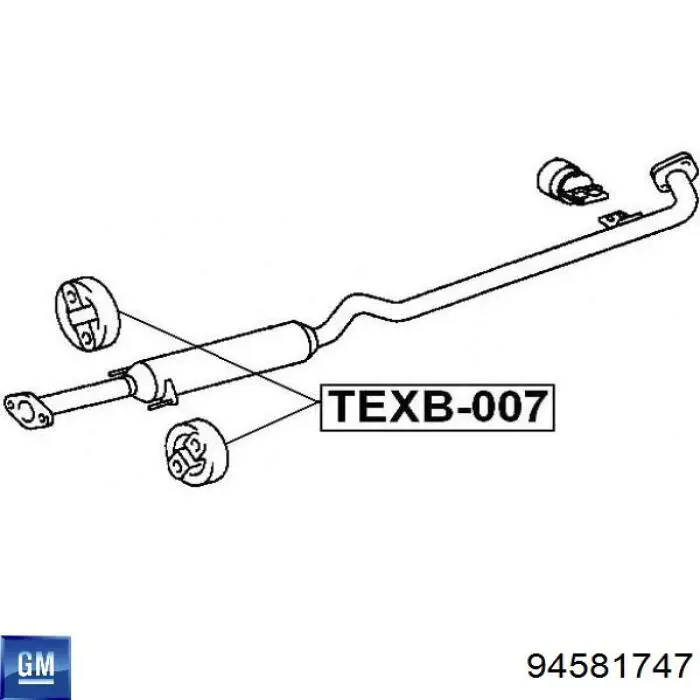 Подушка глушителя 1428179010 General Motors