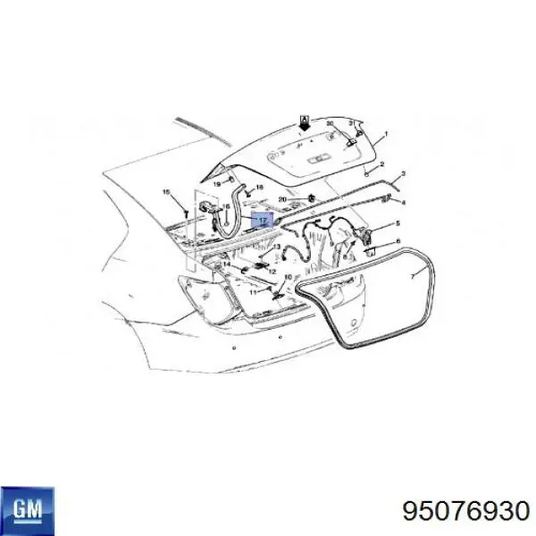 Шарнир крышки багажника General Motors 95076930 цена, от 9.52 USD