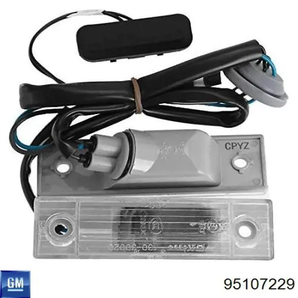 Фонарь подсветки номерного знака 95107229 Opel