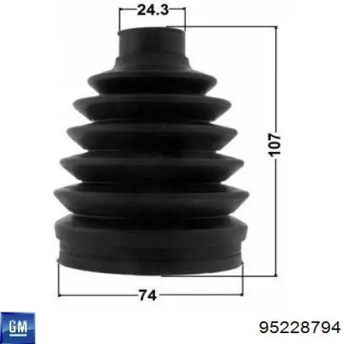 Fuelle, árbol de transmisión delantero exterior 95228794 GM/Chevrolet