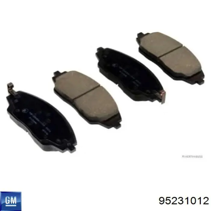 Колодки тормозные передние дисковые GM 95231012