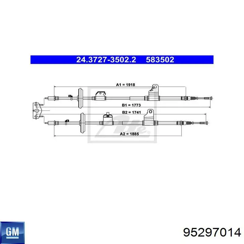 Задний трос ручника Triscan 8140241151 цена, от 75.20 USD