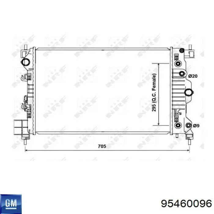 Радиатор 95460096 General Motors