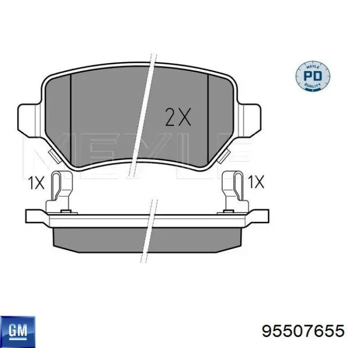 Колодки дисковые  General Motors 95507655 цена, от 16.93 USD
