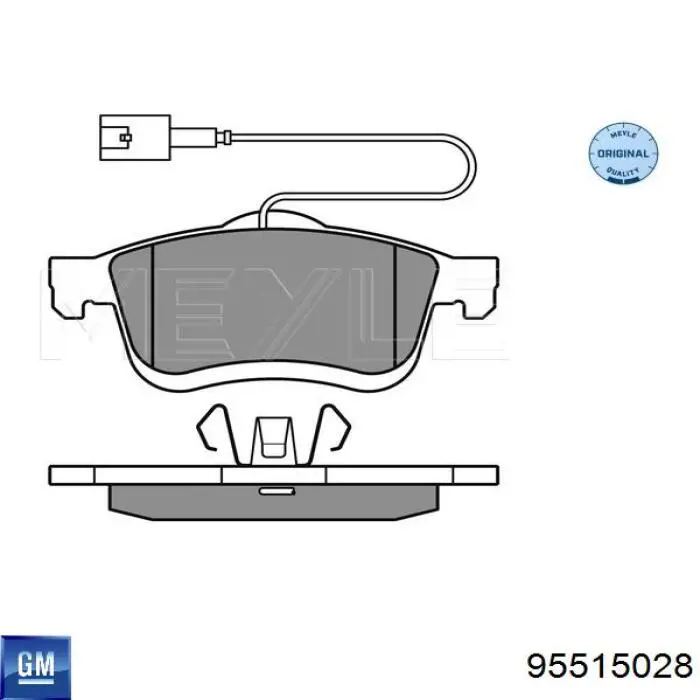 95515028 General Motors Колодки передние