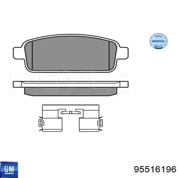 95516196 General Motors Колодки тормозные дисковые комплект