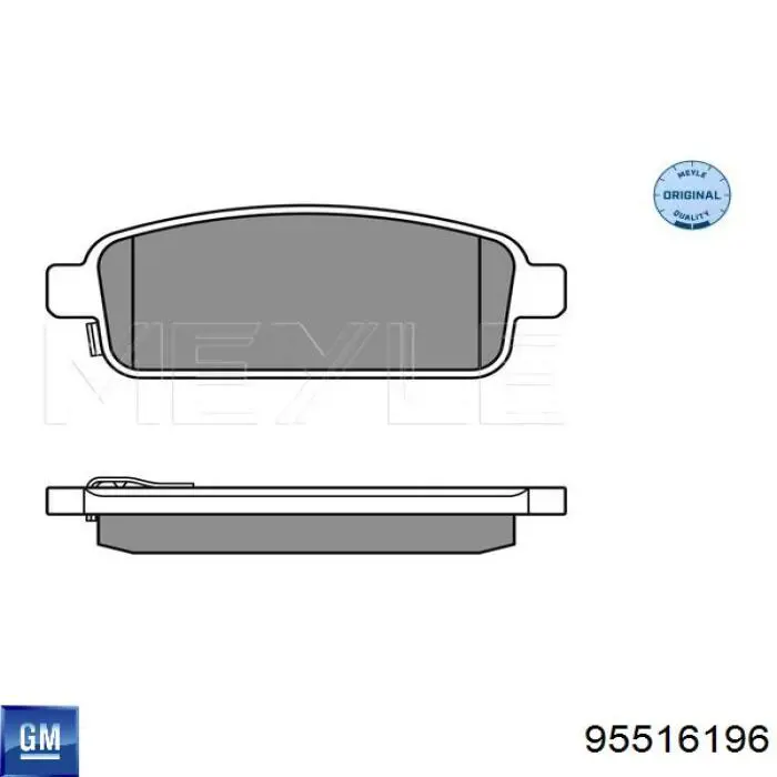 Купить 95516196 General Motors Колодки тормозные задние, дисковые