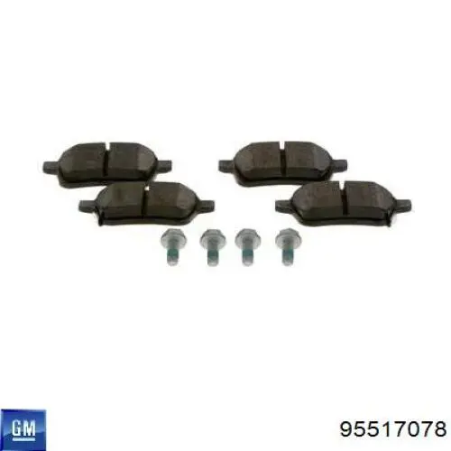 Купить 95517078 General Motors Колодки тормозные
