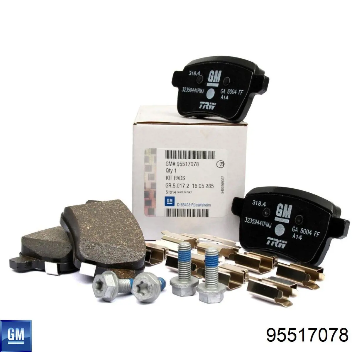 Передние тормозные колодки 95517078 General Motors