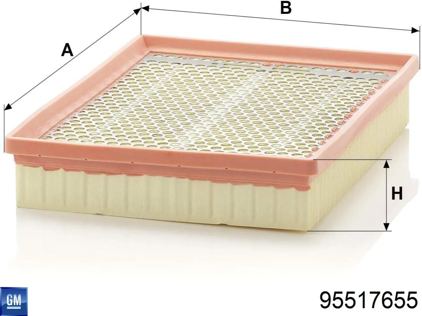 Воздушный фильтр 95517655 General Motors