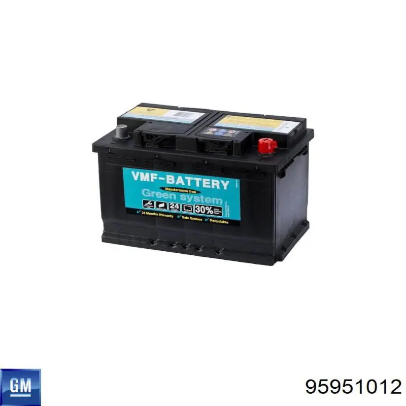 Аккумулятор автомобильный Opel 95951012 цена, от 121.34 USD