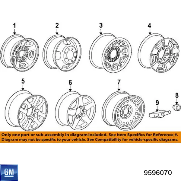 Гайки колесные 9596070 General Motors