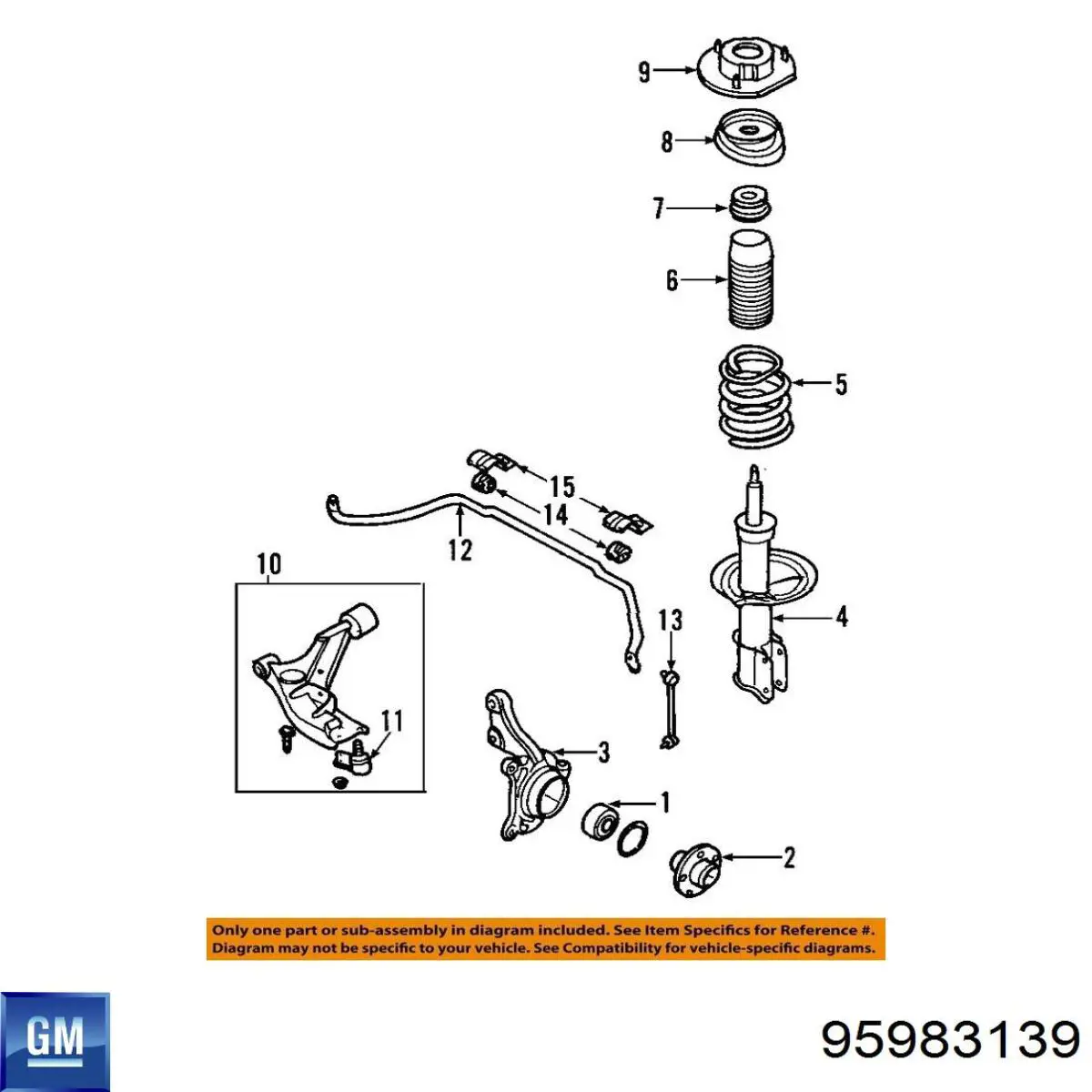 Подшипник ступицы 95983139 KAP