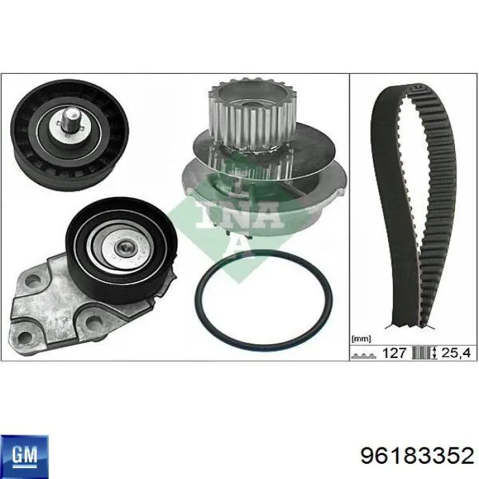 Купить 96183352 General Motors Ремень газораспределительного механизма
