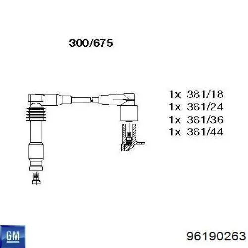 Высоковольтные провода 96190263 General Motors