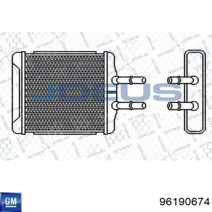 Радиатор печки (отопителя) General Motors 96190674 цена, от 29.77 USD