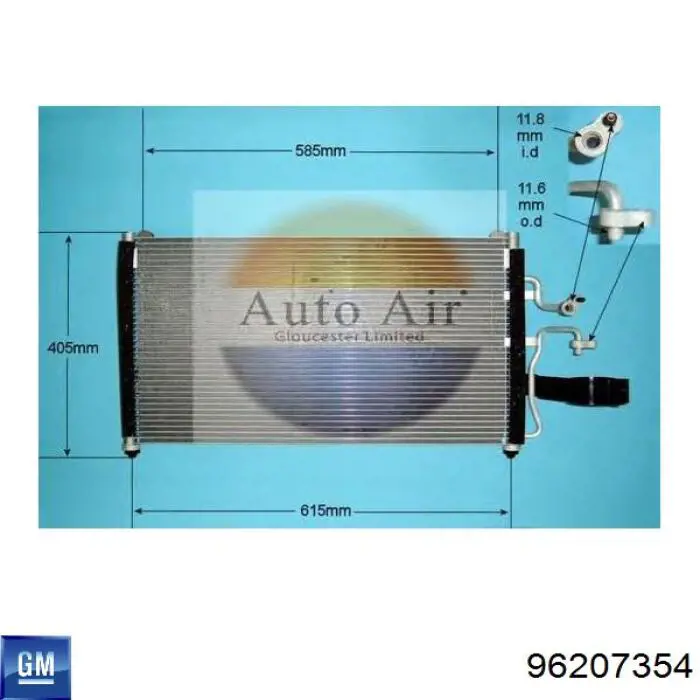 Конденсатор кондиционера General Motors 96394346 цена, от 97.38 USD