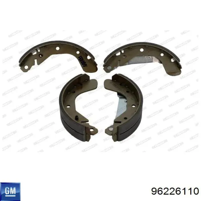 Купить 96226110 General Motors Задние барабанные тормозные колодки