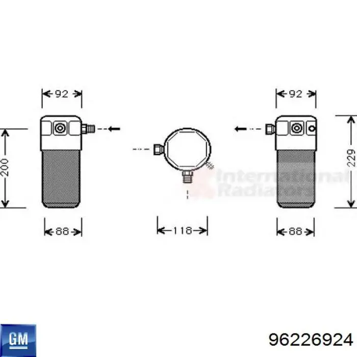 Купить 96226924 General Motors Осушитель кондиционера