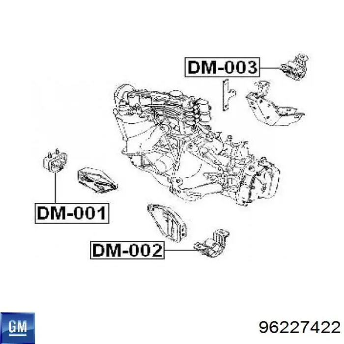 Coxim (suporte) traseiro de motor General Motors 96227422 preço, a partir de 33,85 USD