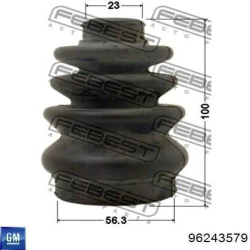 Пыльник ШРУСа внутренний 96243579 General Motors