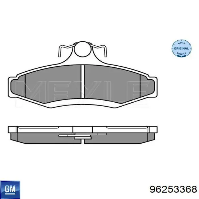 Задние тормозные колодки 96253368 General Motors