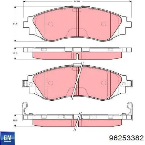Колодки General Motors 96253382 цена, от 19.92 USD